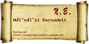 Nánási Bernadett névjegykártya