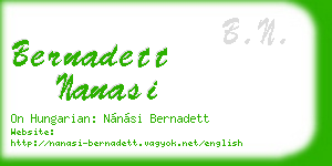 bernadett nanasi business card